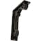 Ekena Millwork Fleur De Lis Wrought Iron Bracket, (Triple center brace), Antiqued Warm Silver 2"W x 5 1/2"D x 8"H BKTM02X05X08TFLAWS - alternate 1